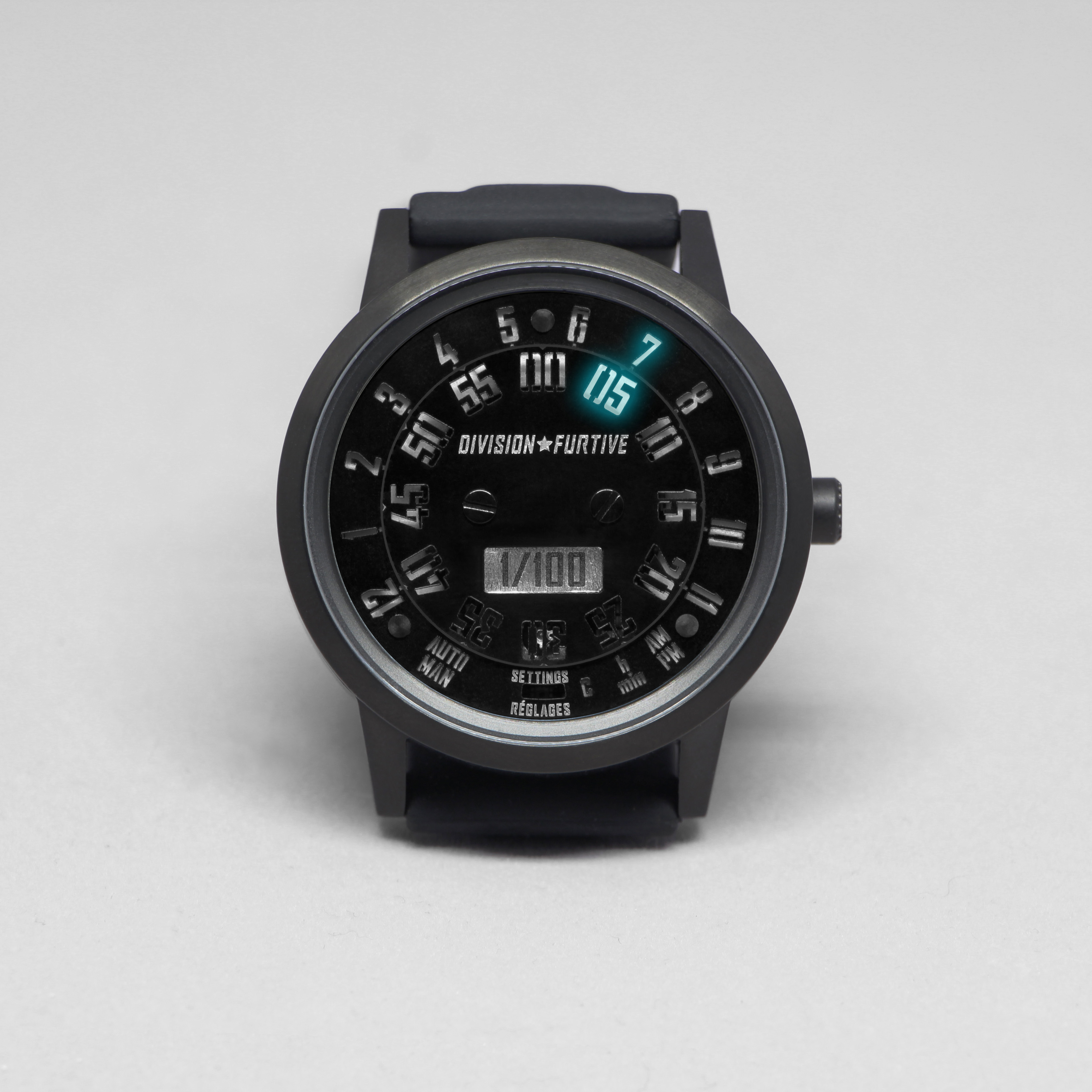 Type 77.TIME Brushed Titanium with Black PVD