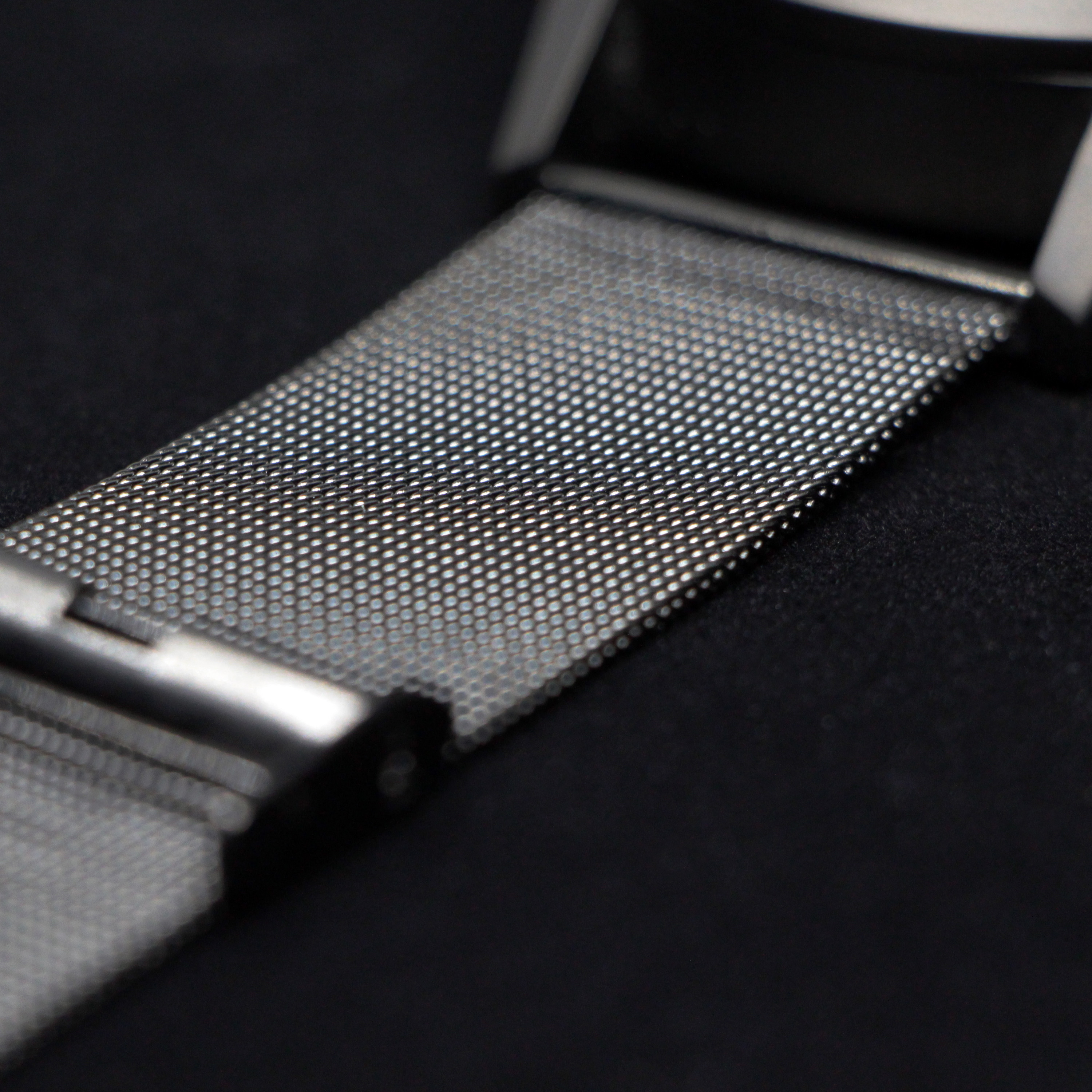 Metal mesh wristband (one of the two wristbands included with the Type 77.TIME)